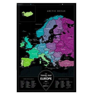 Скретч карта 1DEA.me Travel Map Black Europe (13070)