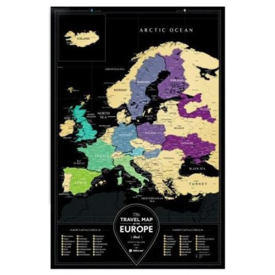 Скретч карта 1DEA.me Travel Map Black Europe (13070)