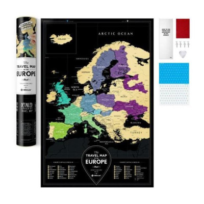 Скретч карта 1DEA.me Travel Map Black Europe (13070)