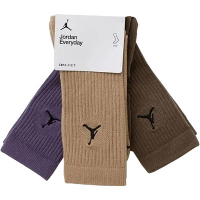 Шкарпетки Nike U ED CUSH POLY CREW 3PR 144 DX9632-905 46-50 3 пари Коричневий/Фіолетовий (196153838109)