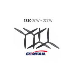 Пропелер для дрона Gemfan 13X10 Glass Fiber Nylon 3 Blade 1CW/1CCW- Black (X1310-B)
