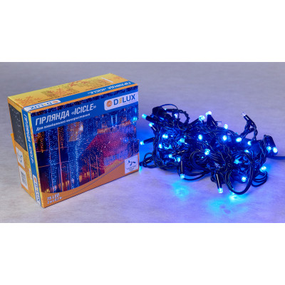 Гірлянда Delux ICICLE flash 75LED 2 х 0.7 м сіній/чорний IP44 EN (90012958)