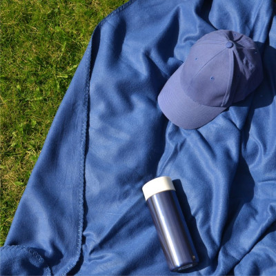 Плед Bergamo подушка Mild флісовий 150 х 180 см Темно-синій (202312pl-44)