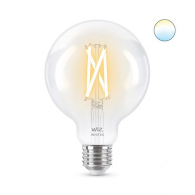 Розумна лампочка WiZ E27 7W(60W 806Lm) G95 2700-6500 філаментна Wi-Fi (929003018201)