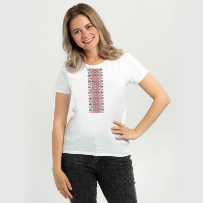 Футболка Sol&#039;s Regent Women Вишиванка вертикально білий L (01825102/313L)
