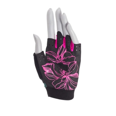 Рукавички для фітнесу MadMax MFG-770 Flower Power Gloves Black/Pink M (MFG-770_M)