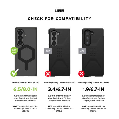 Чохол до мобільного телефона UAG Mouve with Magnet Samsung Galaxy Z Fold 7 Ice (214505114343)