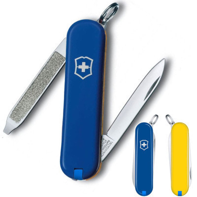 Ніж Victorinox Escort Ukraine 58 мм Синьо-жовтий (0.6123.2.8)