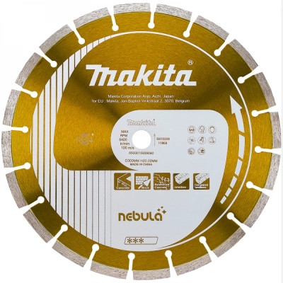 Круг відрізний Makita алмазний NEBULA по бетону сегментний 350х25,4(20) мм, сухий різ/мокрий різ (B-54053)
