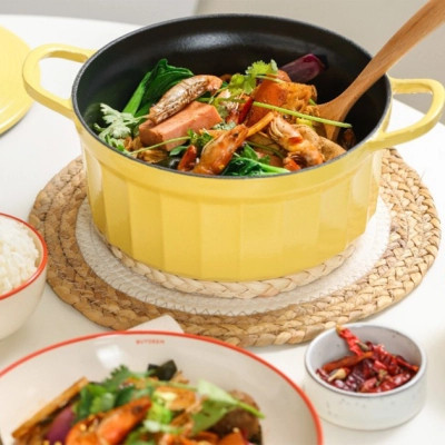 Гусятниця Buydeem CP541 Mellow Yellow чавунна емальована 1.8 л (CP541-MY)