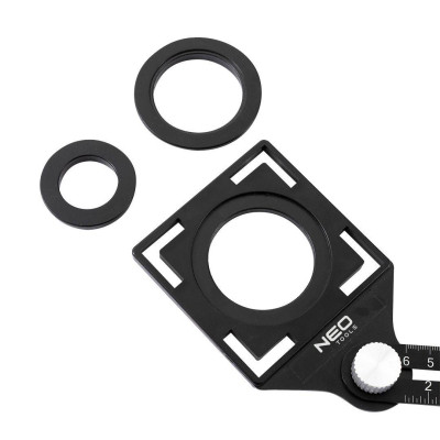 Линейка строительная Neo Tools угловая, алюминий, 6 плечей с шкалой 0-6 см, отверствие в ша (72-351)