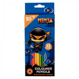 Олівці кольорові Yes 12 кол Ninja (290703)