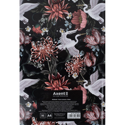 Книга записна Axent Birds&amp;Flowers-2 A4 в клітинку 96 аркушів (8422-569-A)