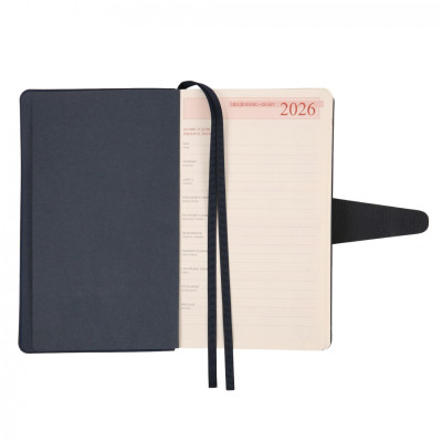 Тижневик Leo planner датований 2026 &quot;Alpha&quot;, м‘який, темно-синій, 352 сторінки (252629)
