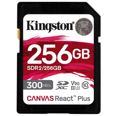 Карта пам&#039;яті Kingston 256GB SDXC class 10 UHS-II U3 Canvas React Plus (SDR2/256GB)