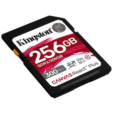 Карта пам&#039;яті Kingston 256GB SDXC class 10 UHS-II U3 Canvas React Plus (SDR2/256GB)