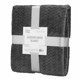 Плед Ardesto Jacquard Braid 200х220см, 100% поліестер, сірий (ART0204JB)