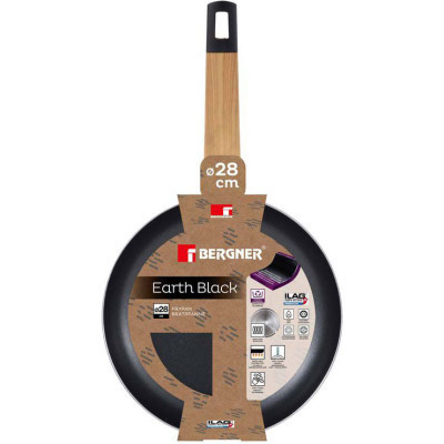 Сковорода Bergner Earth Black 28 см (BG-34624-BK)