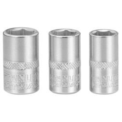 Набір головок Stanley торцевих 1/4&quot; Maxi Drive, із шестигранним профілем, 3 шт: 8, 9, 10 мм. (FMMT17091-0)