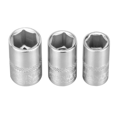 Набір головок Stanley торцевих 1/4&quot; Maxi Drive, із шестигранним профілем, 3 шт: 8, 9, 10 мм. (FMMT17091-0)