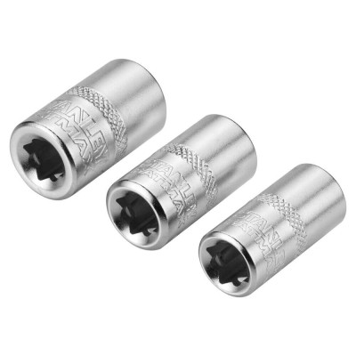 Набір головок Stanley торцевих 1/4&quot; Maxi Drive, із шестигранним профілем, 3 шт: 8, 9, 10 мм. (FMMT17091-0)