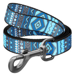 Повідок для собак WAUDOG Nylon &quot;Етно синій&quot; M (4600)