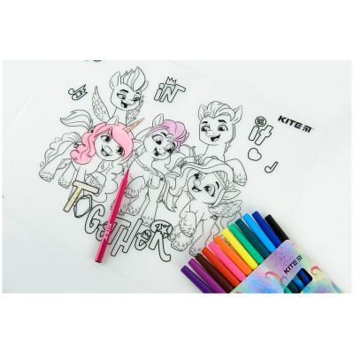 Підкладка настільна Kite силіконова розмальовка My Little Pony, 30х40см (LP22-424)