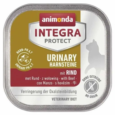 Вологий корм для кішок Animonda Integra Protect при оксалатах страва з яловичиною (4017721866132)