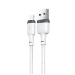 Дата кабель USB 2.0 AM to USB-C 1.0m 2.1A white XO (XO-NB-208-TC-1-WH)