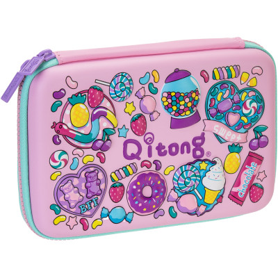 Пенал Cool For School 1 відділення з органайзером рожевий (QT-5627-Pink)