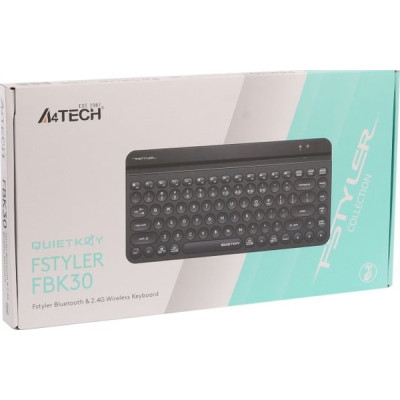 Клавіатура A4Tech FBK30 Wireless/Bluetooth Black (4711421972499)