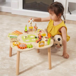 Ігровий розвиваючий центр Viga Toys Дерев'яний розвивальний столик Ферма (44657)
