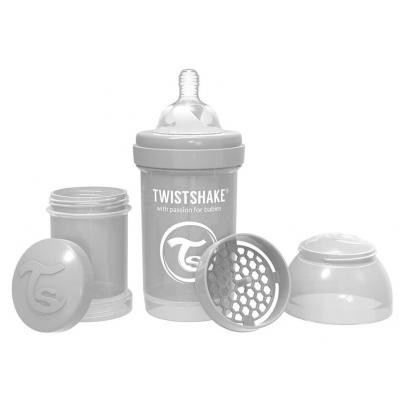 Пляшечка для годування Twistshake антиколькова 180 мл, сіра (69861)
