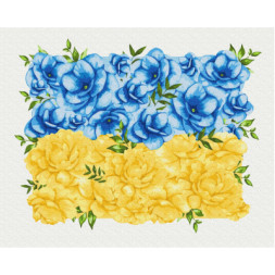 Картина по номерам ZiBi Квітучий прапор ©Svetlana Drab&quot;, 40*50 см (ZB.64053)
