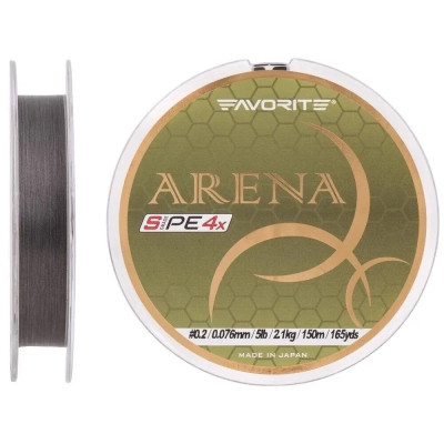 Шнур Favorite Arena PE 4x 150m 0.2/0.076mm 5lb/2.1kg Silver Gray (1693.10.89)