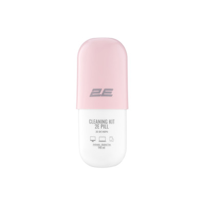 Спрей для очищення 2E PILL 140ml for office equipment +Microfibre 20 cm, white-pink (2E-SK140PN)