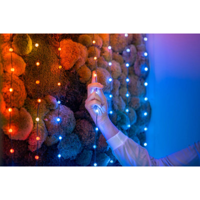 Гірлянда Twinkly mart LED, Strings USB 100 Pearl-shaped RGB LEDs, Green Wire, USB-C 6м (TWKP100RGB-G)
