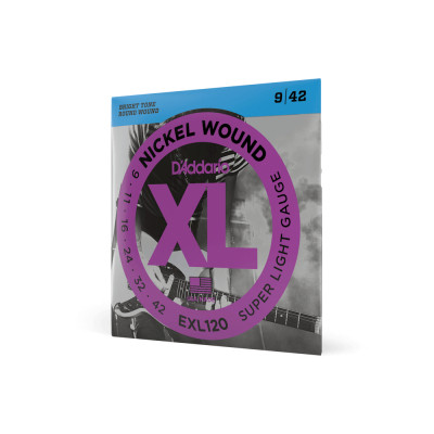 Струни для гітари D&#039;Addario XL Nickel Wound Super Light (09-42) (EXL120)