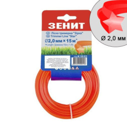Жилка косильна Зеніт плетена &quot;Зірка&quot; 2,0 мм х 15 м (40120015)