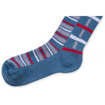 Колготки дитячі BNM в різнокольорові смужки (M0C0301-1037-5B-blue)