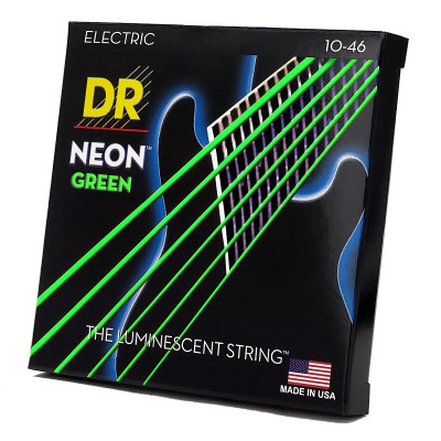 Струни для гітари DR Strings NEON Green Electric - Medium (10-46) (NGE-10)