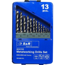 Набір свердл S&amp;R 1.5-6.5мм MEISTER Co5 13шт (108849013)