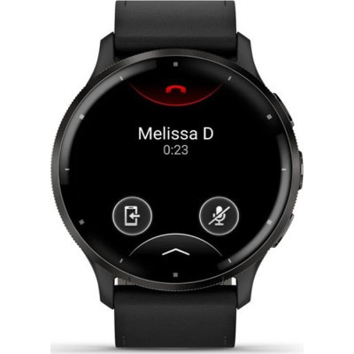 Смарт-годинник Garmin Venu 3, Black + Slate, Leather, GPS (010-02784-52)