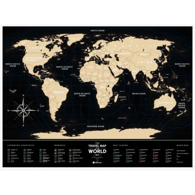 Скретч карта 1DEA.me Travel Map Black World (13007)