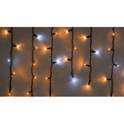 Гірлянда Delux ICICLE 75LED 2x0.7 м Білий flash Жовтий/Чорний IP44 (90015183)