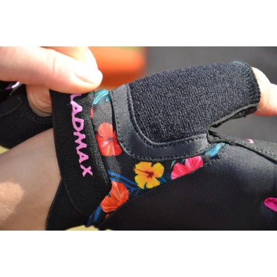 Рукавички для фітнесу MadMax MFG-770 Flower Power Gloves Black/Pink S (MFG-770_S)