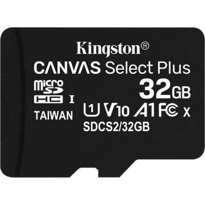 Карта пам&#039;яті Kingston 32GB micSDHC class 10 Canvas Select Plus 100R A1 (SDCS2/32GB)