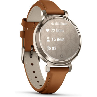 Смарт-годинник Garmin Lily 2 Classic, Cream Gold/Tan (010-02839-02)