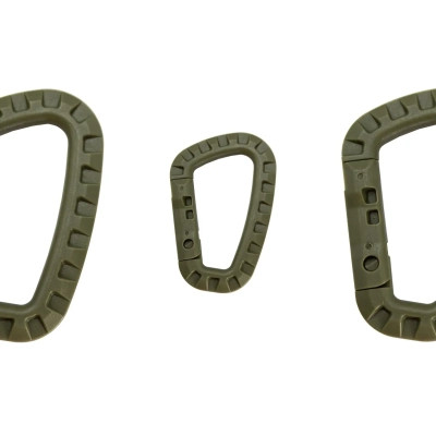 Карабін туристичний Tramp Набір 3 шт пластикових Green (UTRA-304-green)