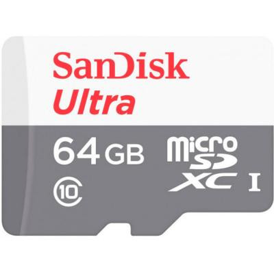 Карта пам&#039;яті SanDisk 64GB microSD class 10 Ultra Light (SDSQUNR-064G-GN3MN)
